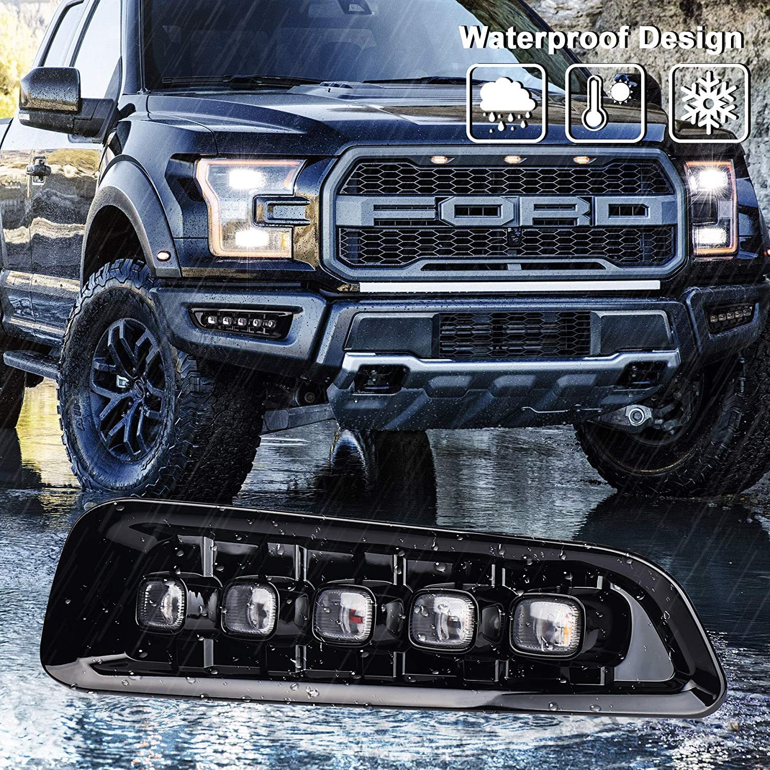 Ford Raptor Fog Lights with Switchback LED Turn Signals Daytime Running