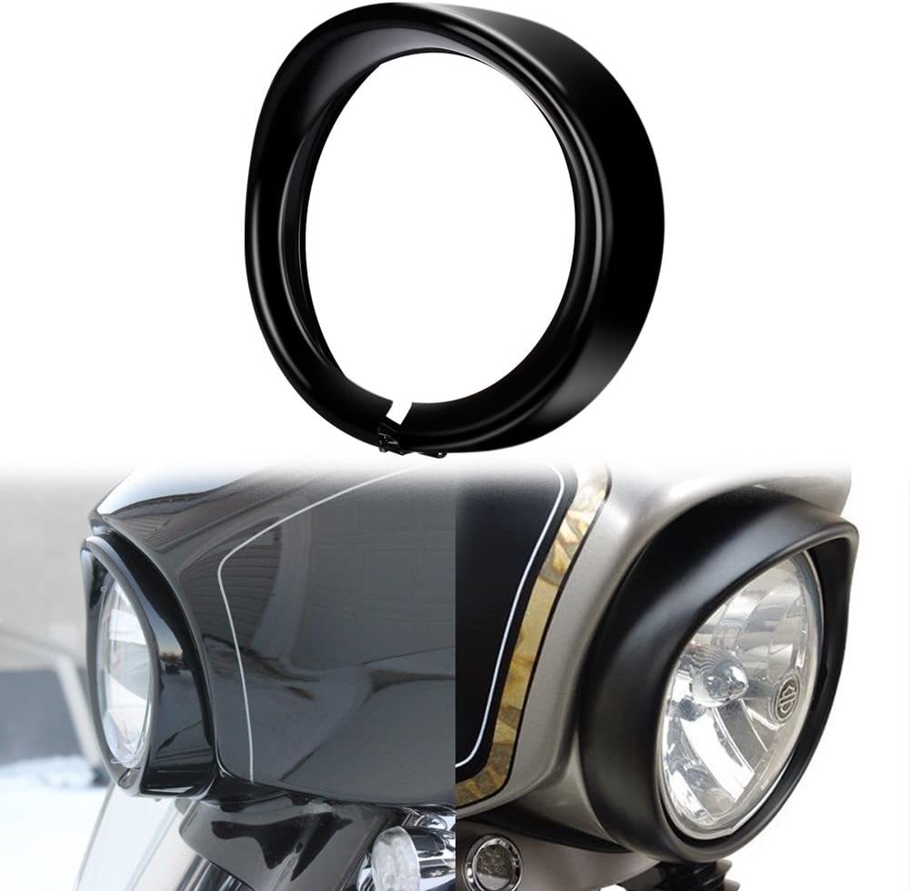Headlight Trim Ring 7 inch Headlight Visor Ring for Harley Davidson