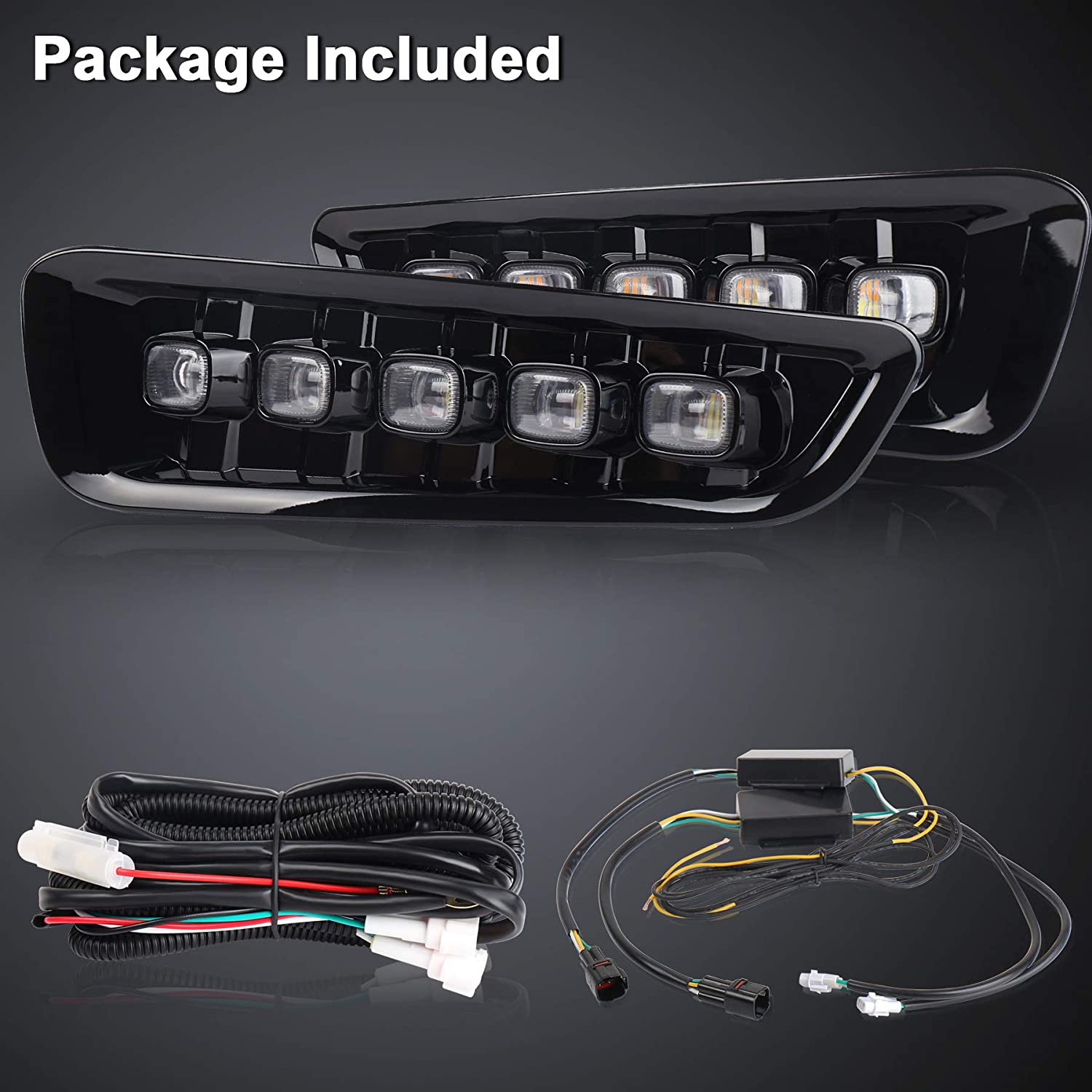 Ford Raptor Fog Lights with Switchback LED Turn Signals Daytime Running