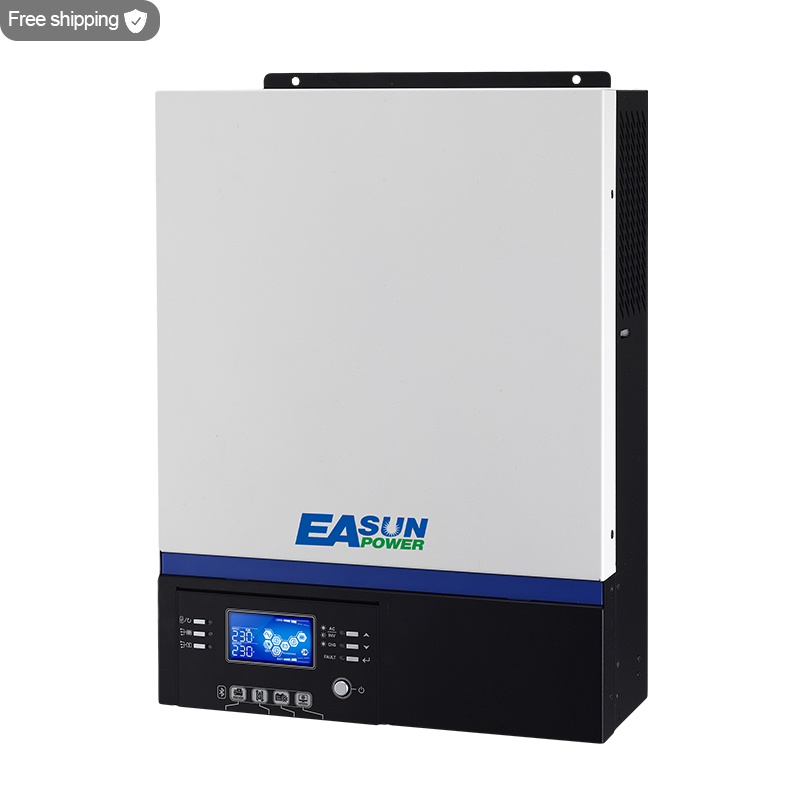 EASUN POWER Bluetooth Inverter 3000W 500Vdc PV 230Vac 24Vdc 80A MPPT Solar Charger Support Mobile Monitoring USB LCD Control