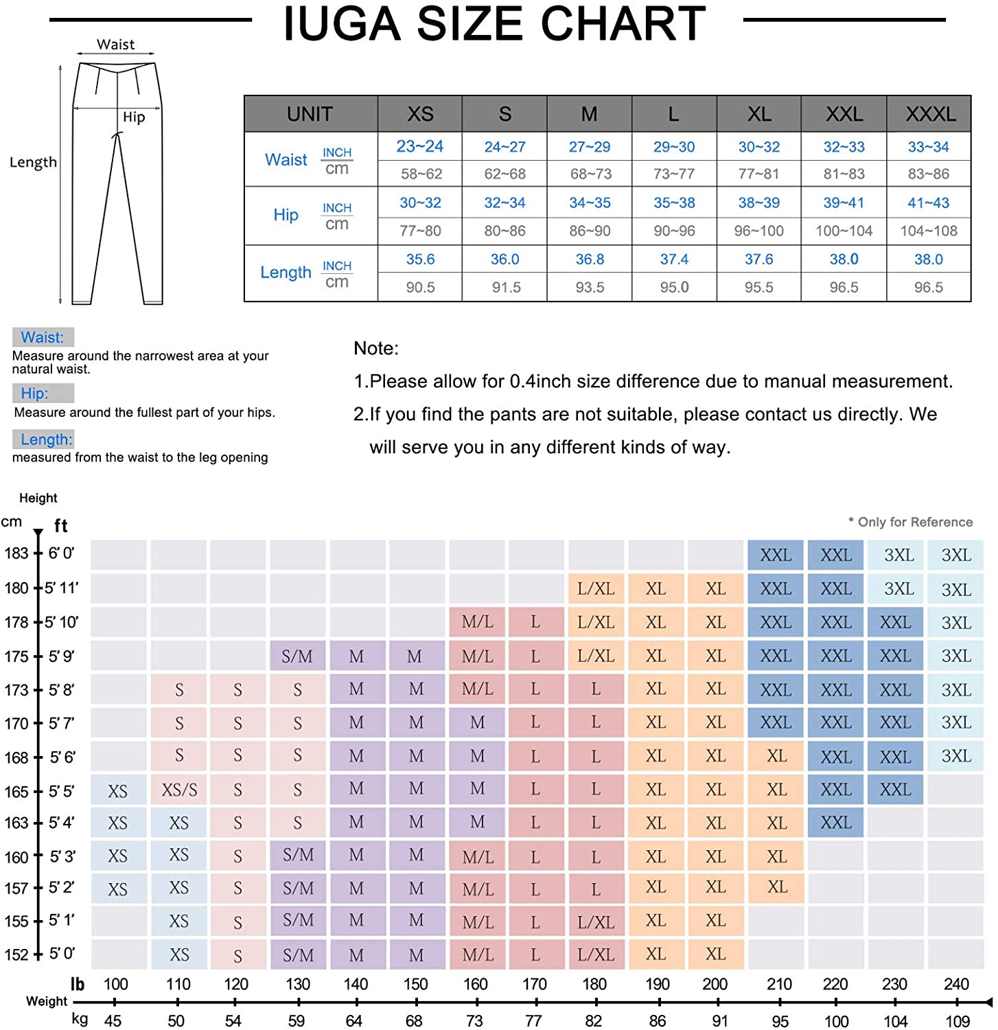 IUGA High Waisted Yoga Pants for Women 