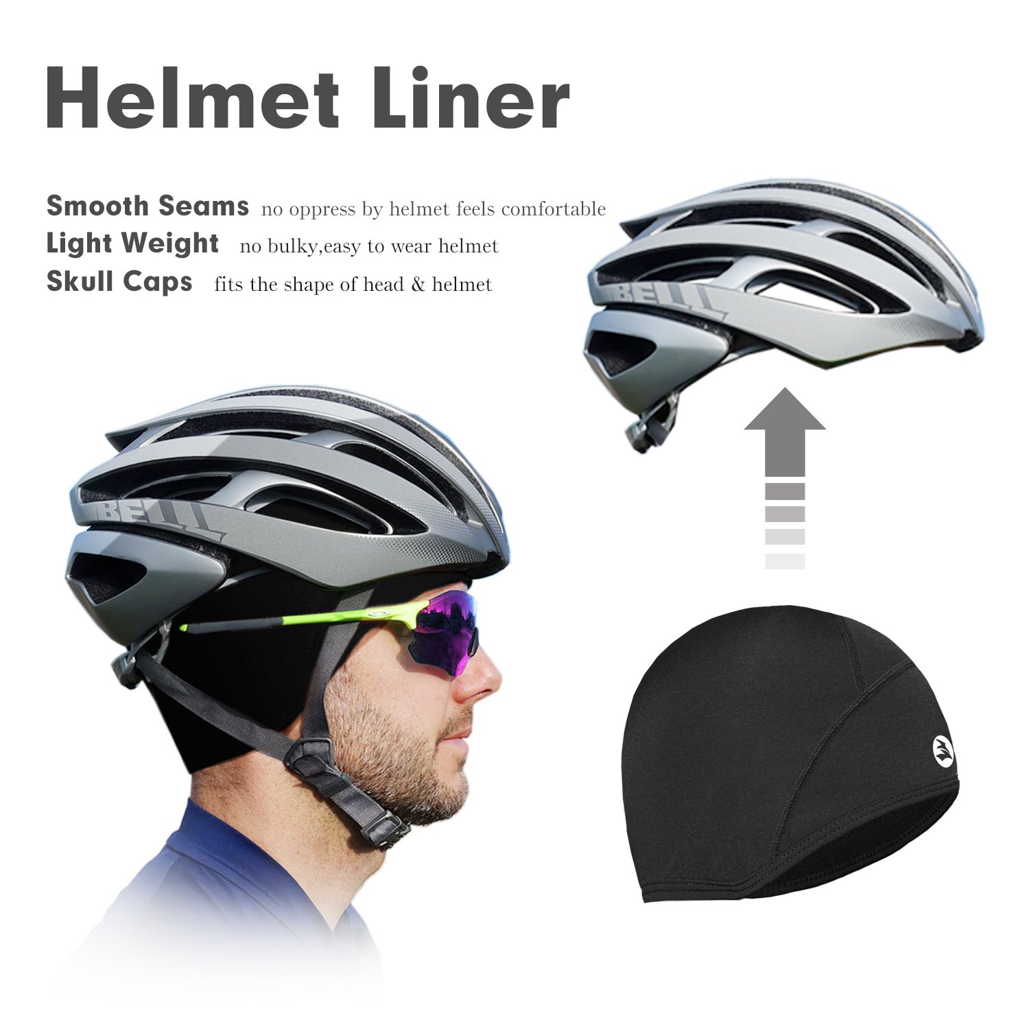 Skull Cap Cycling Helmet Liner Beanie 