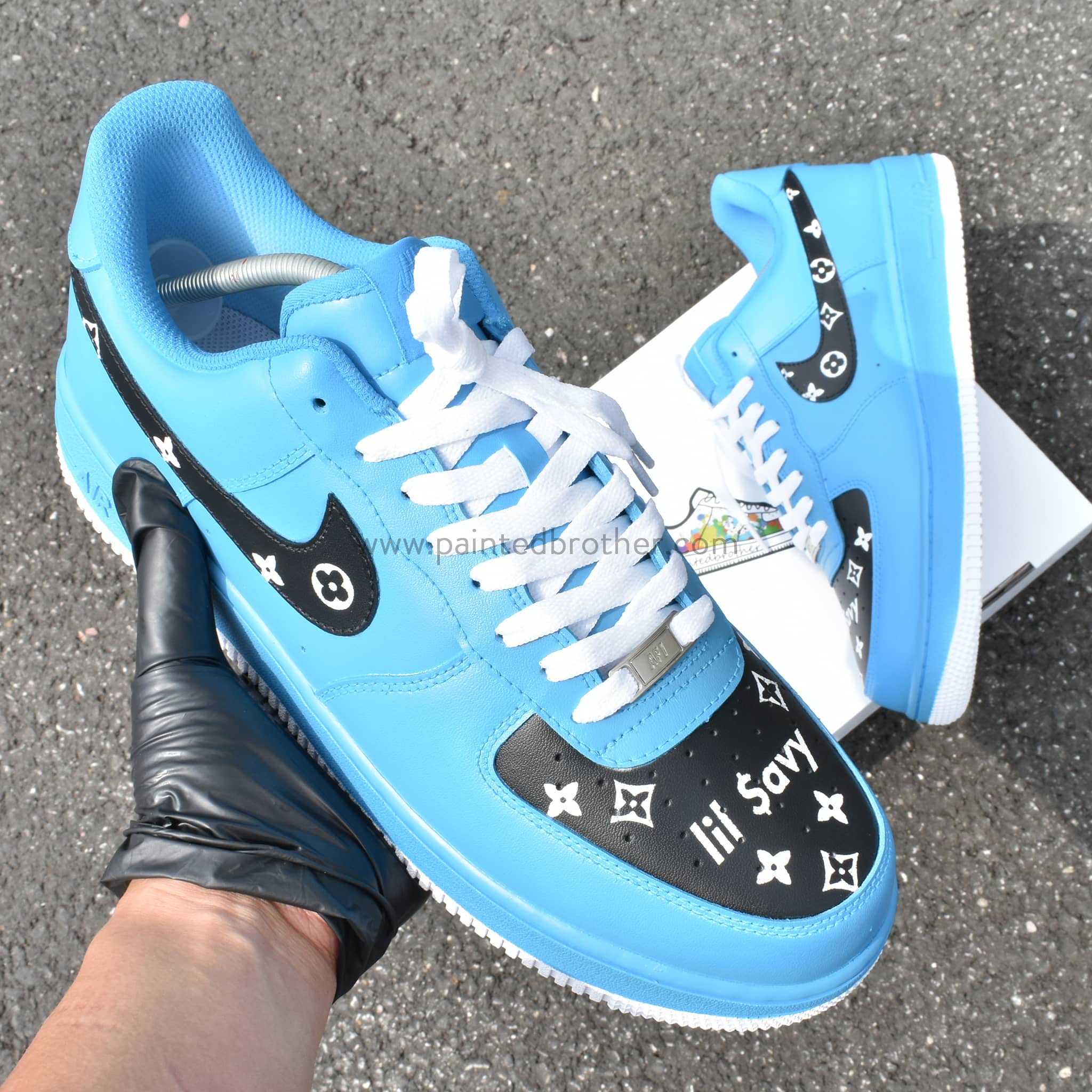 Custom Painted Shoes LOUIS VUITTON LV Your Name Nike Air  Force 1's