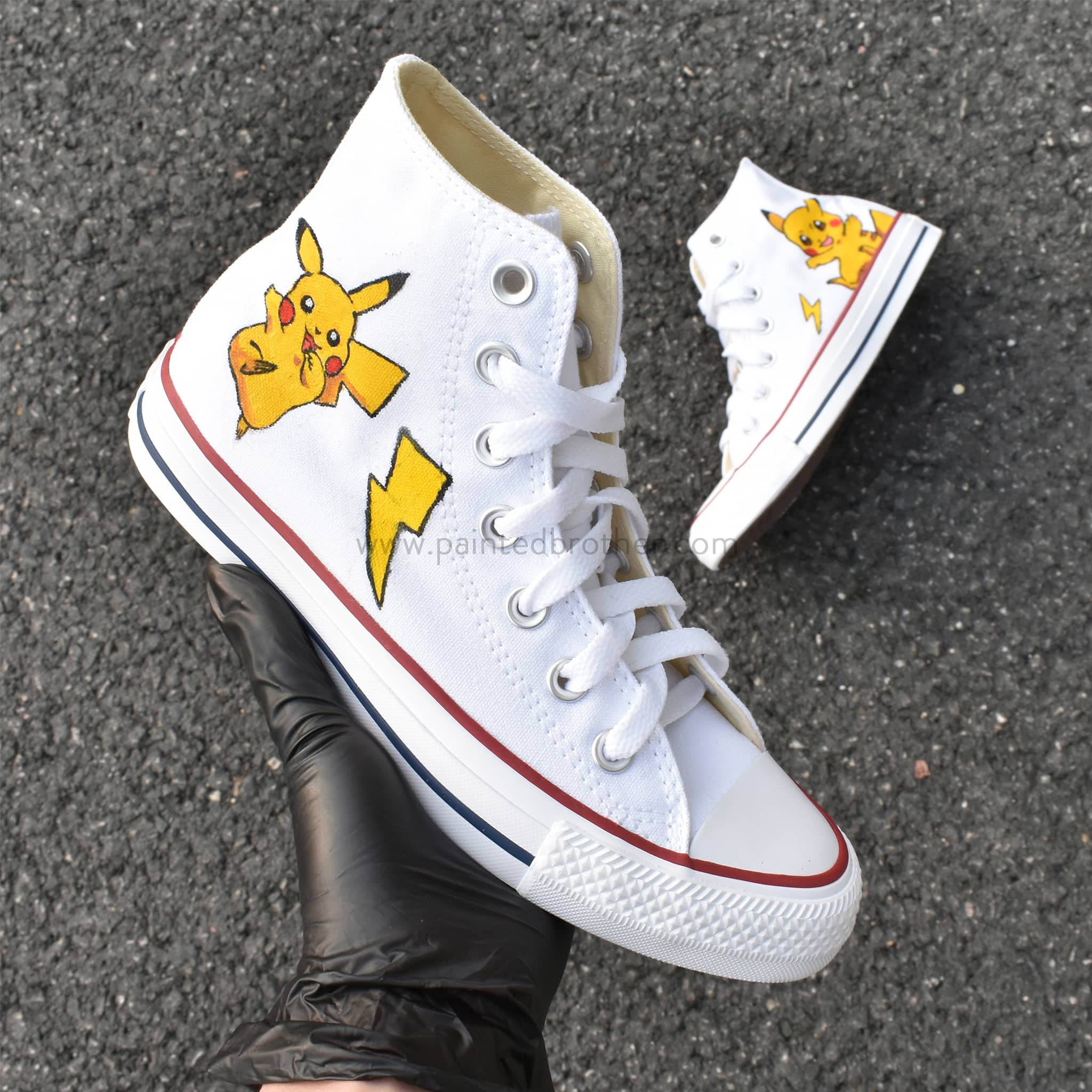 Custom Pikachu Handcraft Painting Shoes Converse