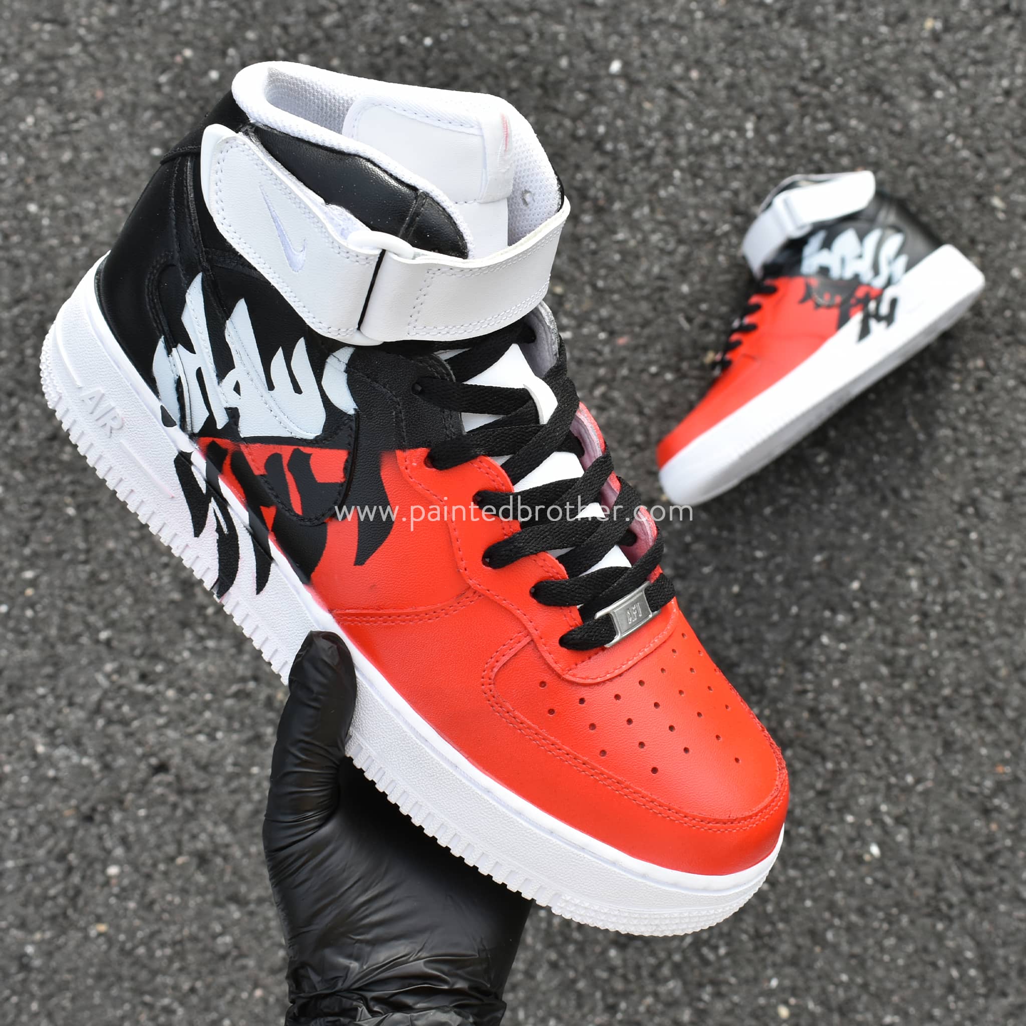 Custom Painted Shoes Good and Evil Nike Air  Force 1's