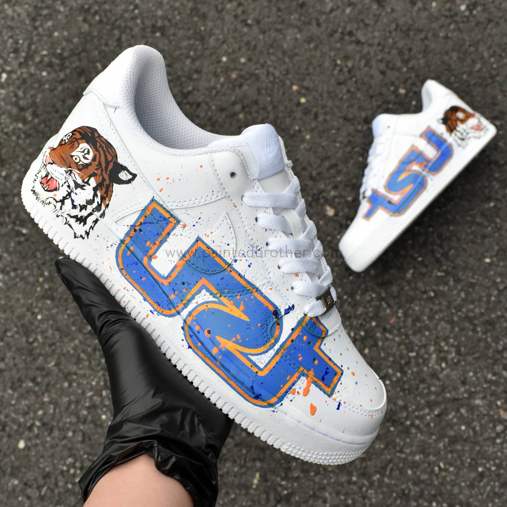 Custom Hand Painted TSU Tennessee State University Tiger Nike Air Force 1 Low