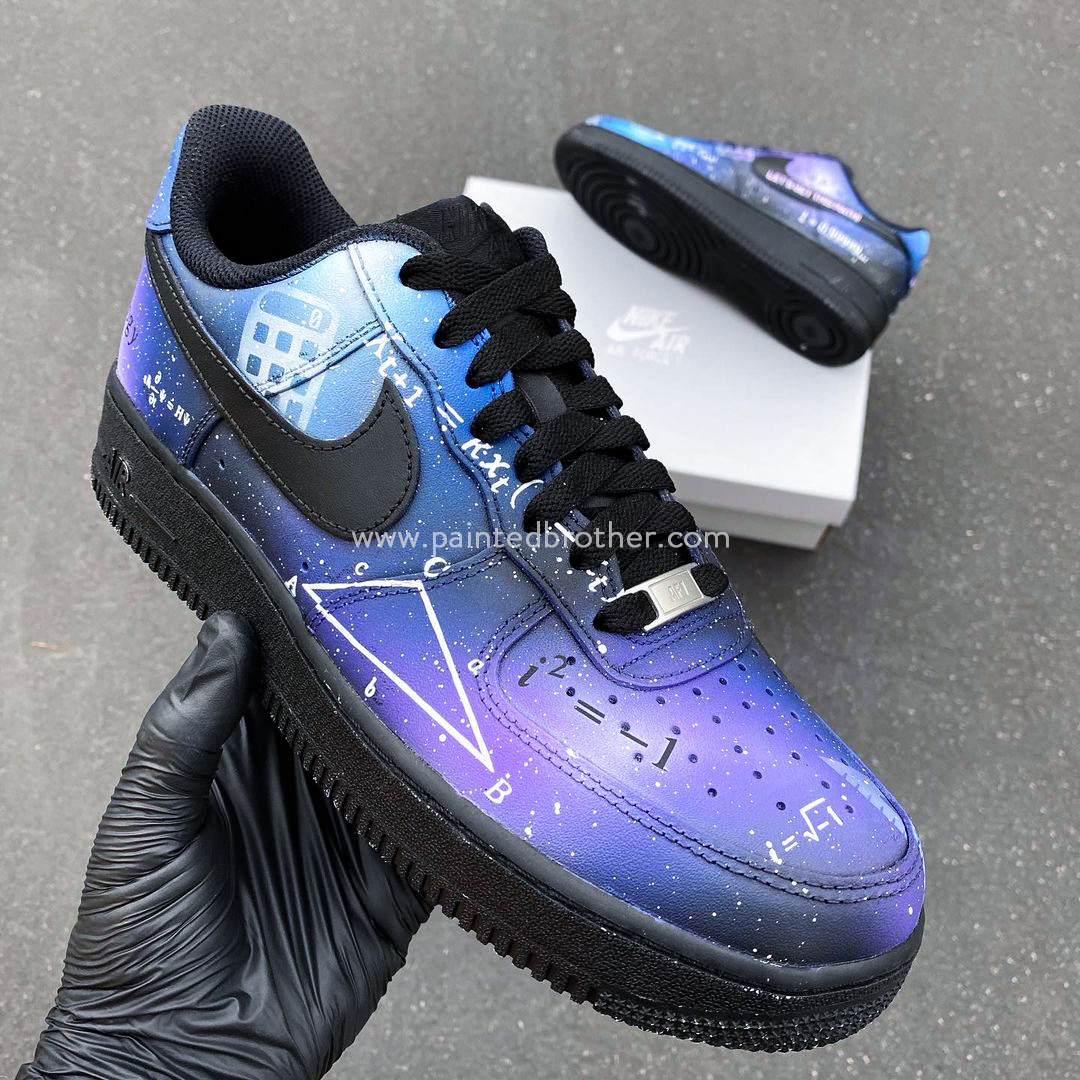Custom painted shoes Calculations Mathematics Passwords Force 1's