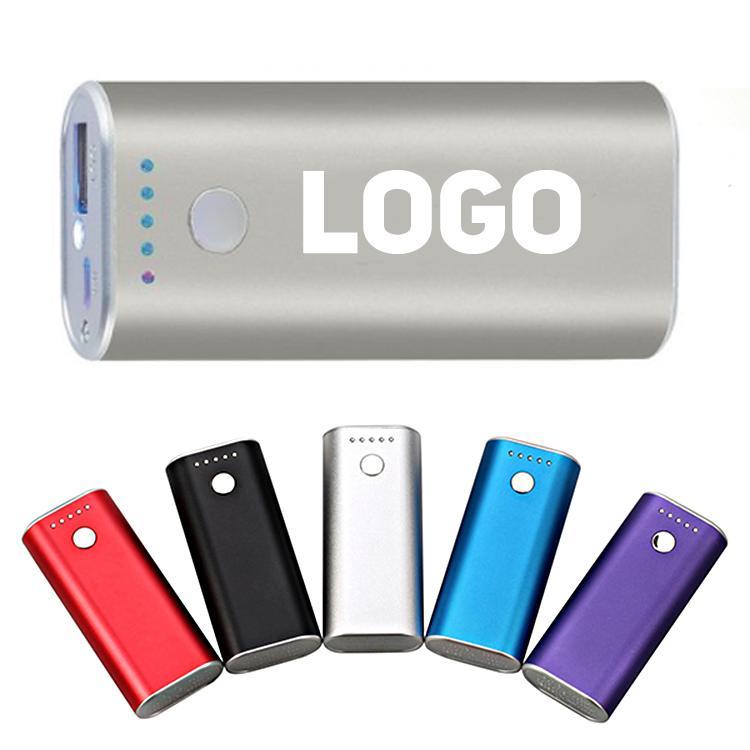 Custom Portable Charger Branded Power Bank 4400 mAh Charge Power Banks with flashlight