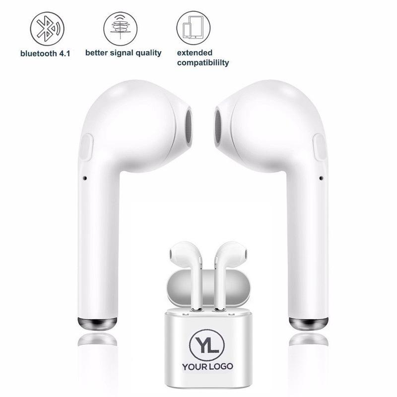 Custom Logo Wireless Earbuds BT4.1 Wireless Earpods with Charging case for Huawei iPhone