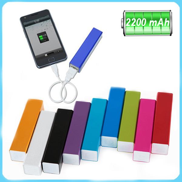 Promotional UL Listed Charge-N-Go 2200 mAh Power Bank Custom logo Portable Charger for phones