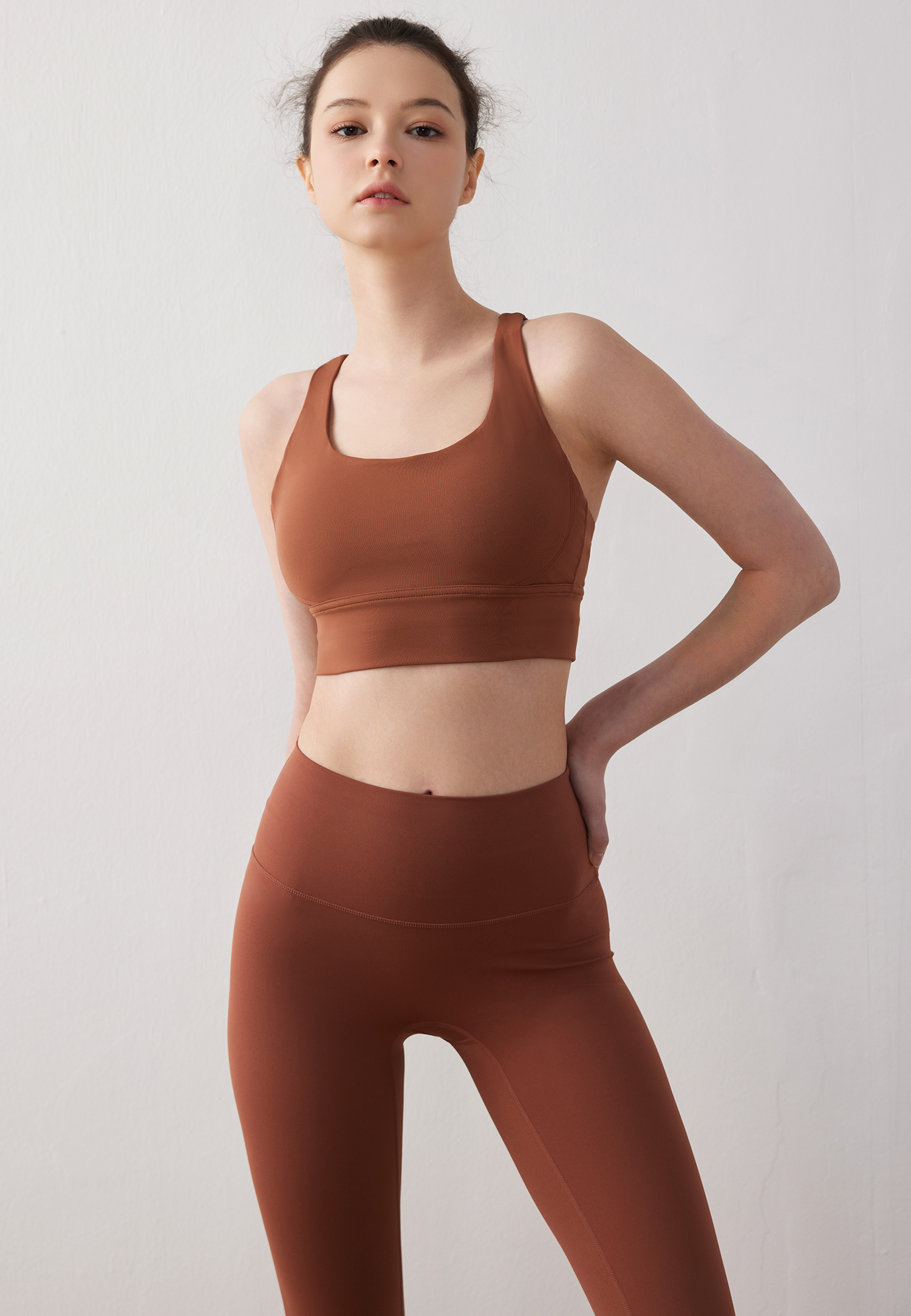 Wave Longline Sports Bra with Lycra