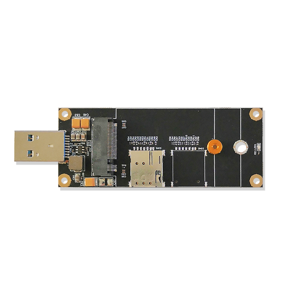 EXVIST 4G LTE Industrial Mini PCIe auf USB Adapter W/SIM Card Slot für WWAN/LTE 3G/4G Modul anwendbar für M2M & ioT Anwendungen wie Raspberry Pi Industrial Router IP Kamera Digital Signage etc. 