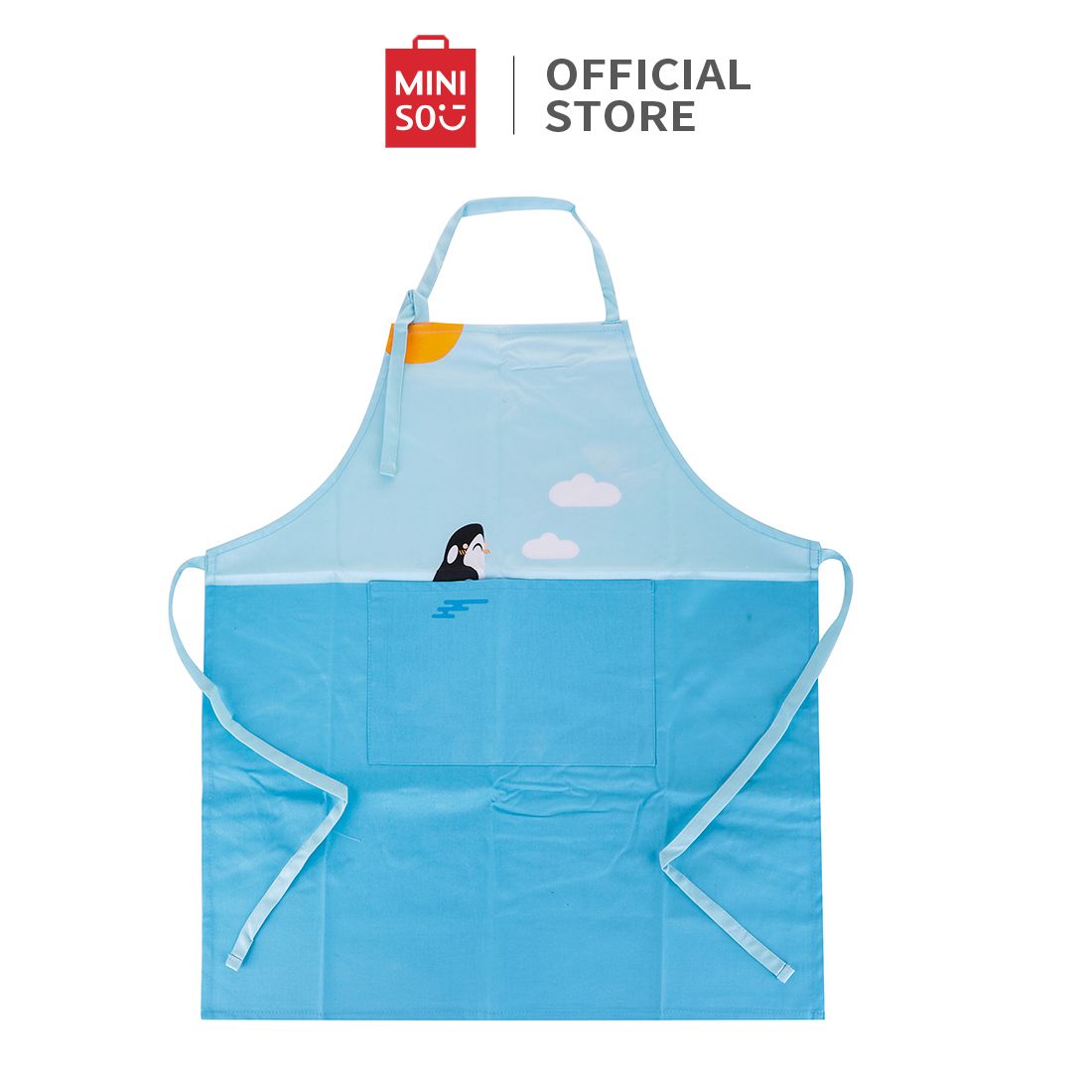 MINISO Ocean Series Apron Cotton Fabric Delantal for Cooking, Whale