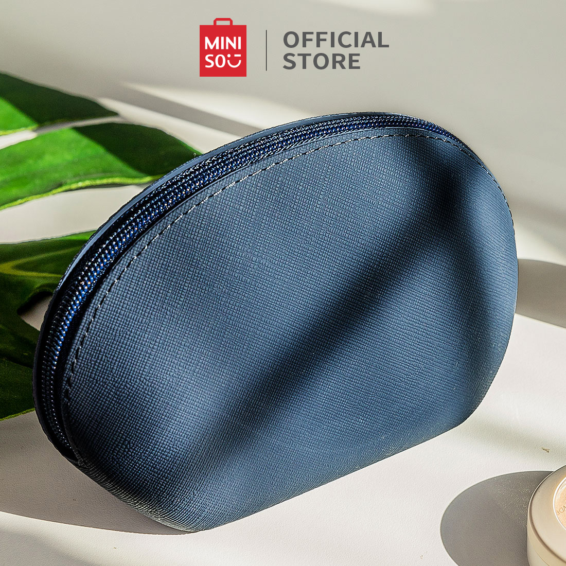 MINISO Candy Silicone Shell Cosmetic Bag (Dark Blue)
