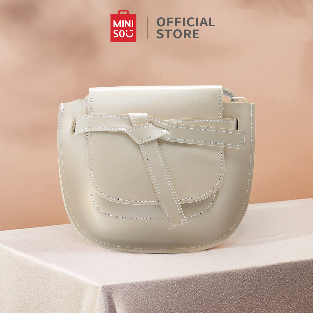 MINISO Fashionable Saddle Bag Women 's Crossbody Bag PVC Watertight Robust Handbag