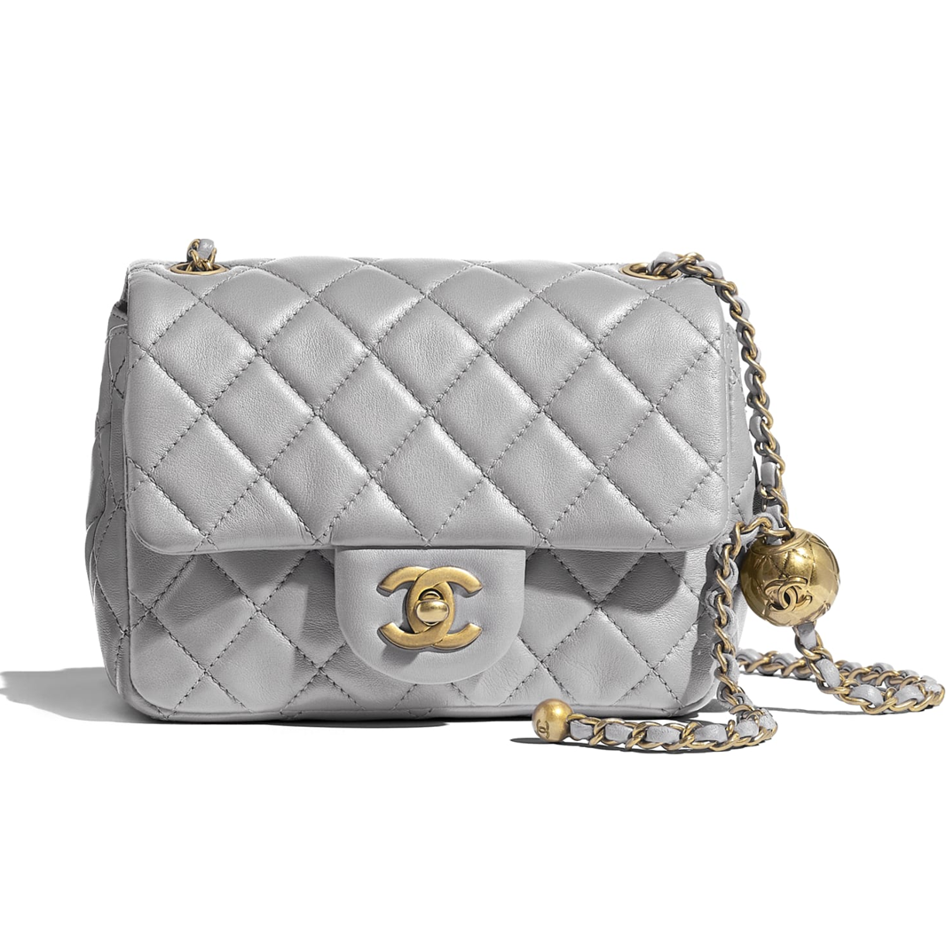 シャネル黒シープスキンメタルボールFlap Bagフラップ バッグ