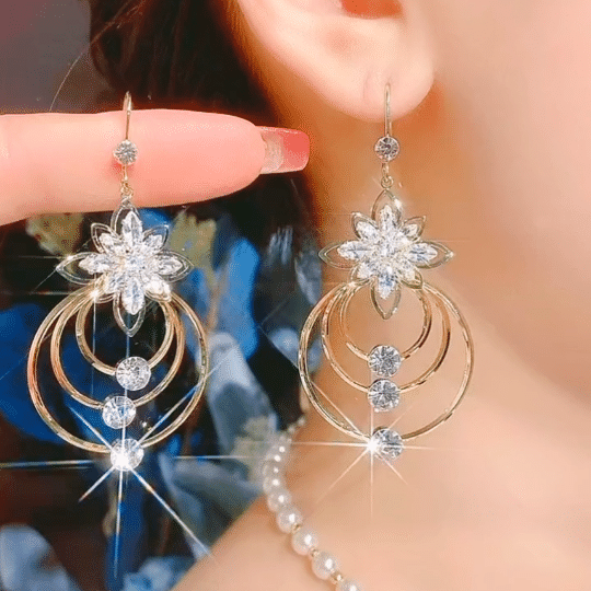 Last Day 50% OFF - Christmas Zircon Ice Flower Earrings (Buy 2 Get Free Shipping)