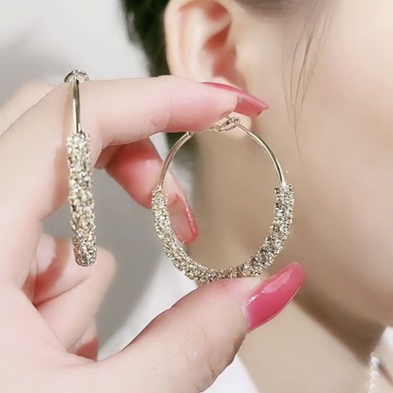 MOTHER'S DAY PROMOTION - Fashion Diamond Hoop Earrings - BUY 2 FREE SHIPPING