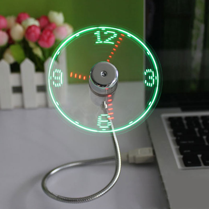 Flexible USB LED Clock Fan - BUY 2 FREE SHIPPING