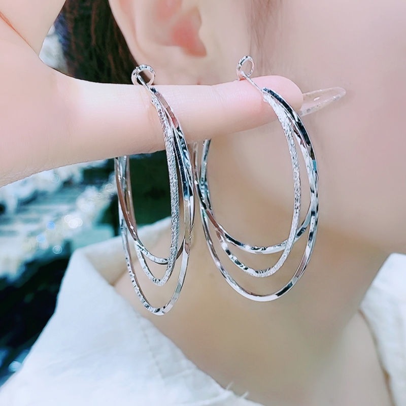 MOTHER'S DAY PROMOTION - Triple Ring Hoop Earrings - BUY 2 FREE SHIPPING