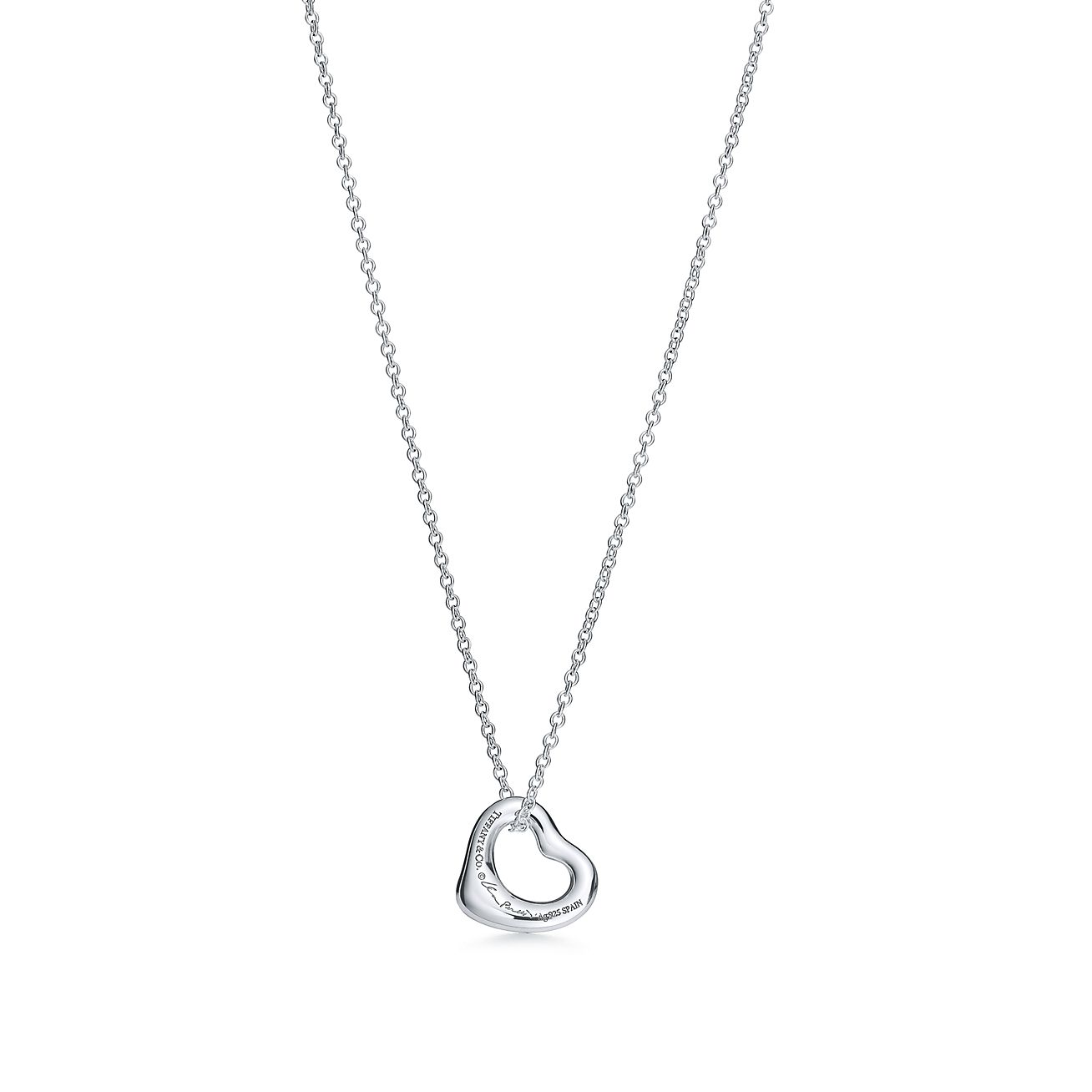 Elsa Peretti® Open Heart Pendant in Silver, 11 mm - Alternate shot 1