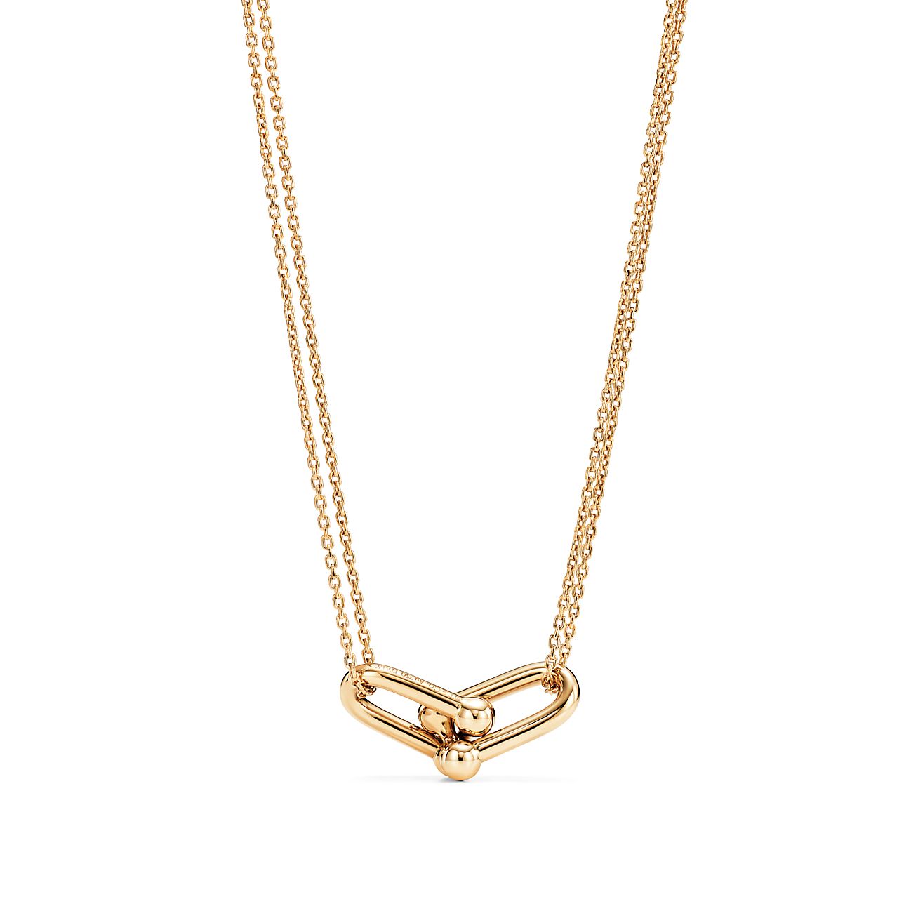 Tiffany HardWear double link pendant in 18k gold. - Alternate shot 1