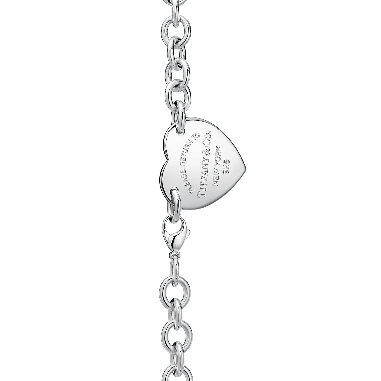 Return to Tiffany® heart tag necklace in sterling silver, 15.5". - Alternate shot 1 - Alternate shot 2