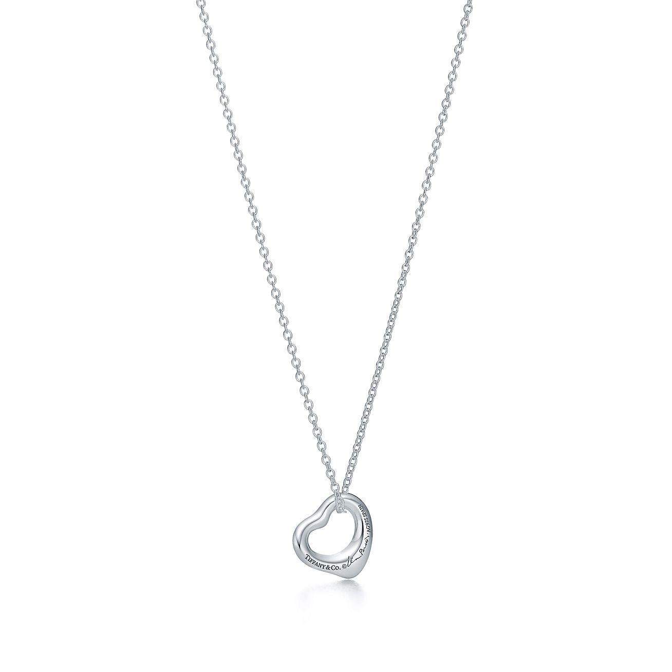 Elsa Peretti® Open Heart Pendant in Silver, 11 mm - Alternate shot 1 - Alternate shot 2