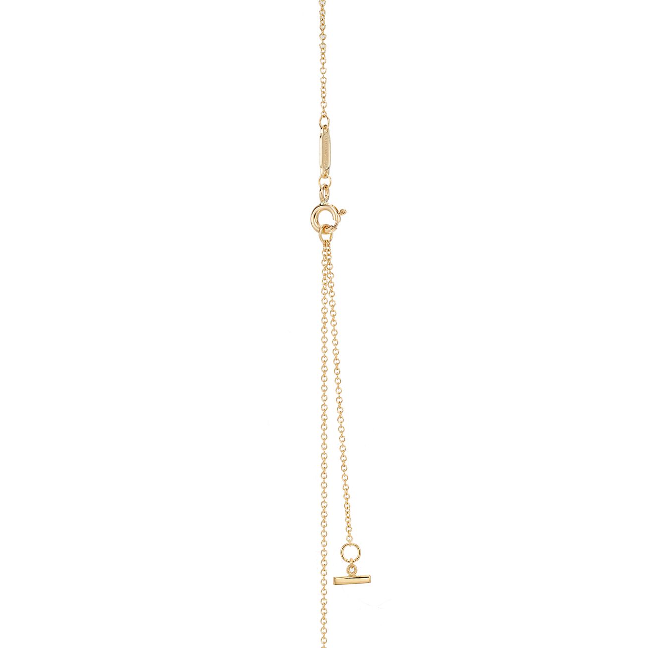 Tiffany T smile pendant in 18k gold with diamonds, mini. - Alternate shot 1 - Alternate shot 2