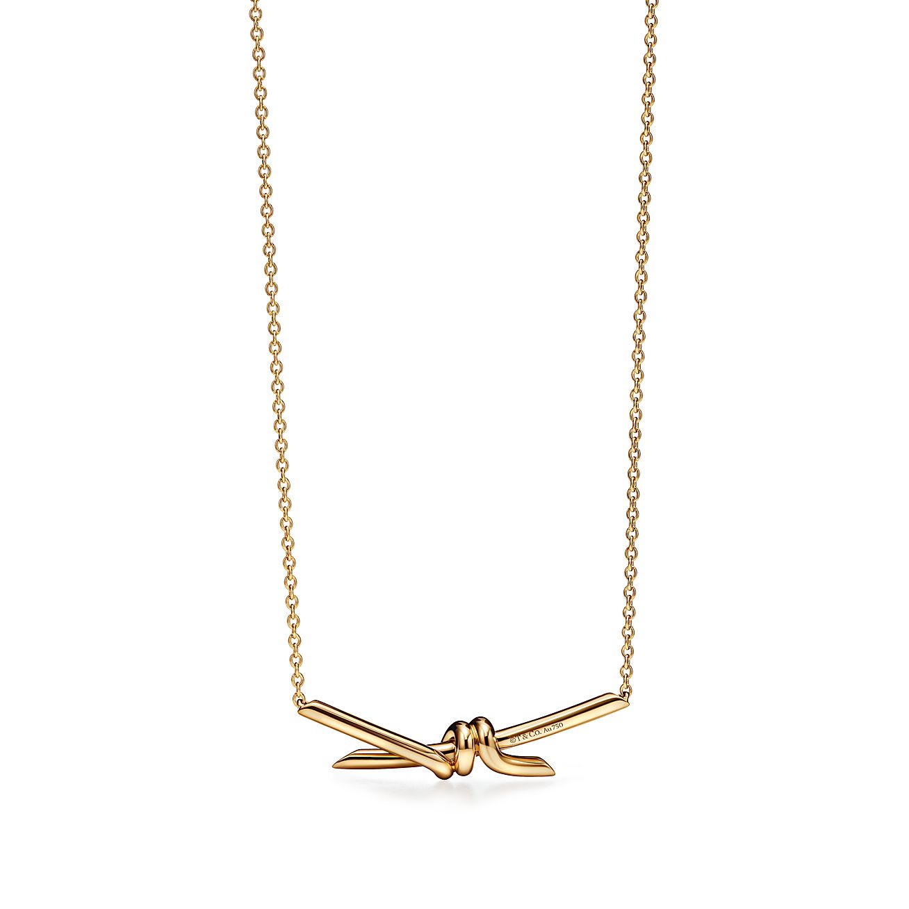 Tiffany Knot Pendant in Yellow Gold - Alternate shot 1