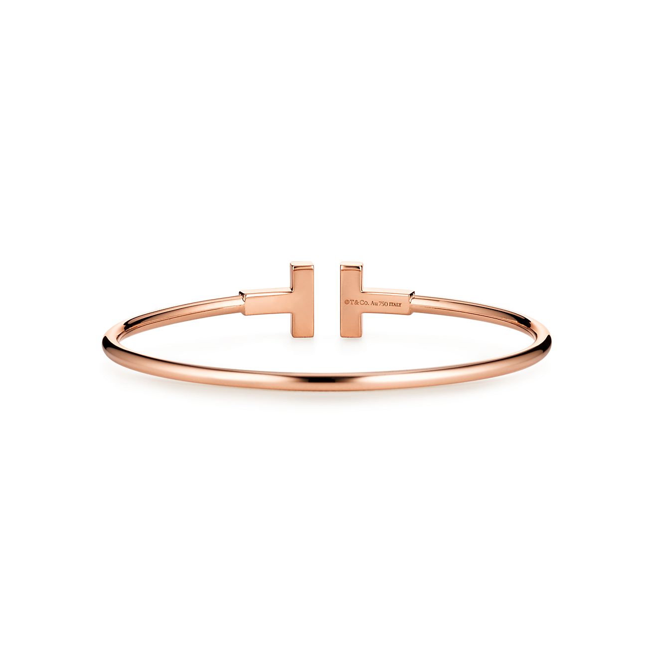 Tiffany T Wire Bracelet in Rose Gold with Diamonds - Alternate shot 1 - Alternate shot 2