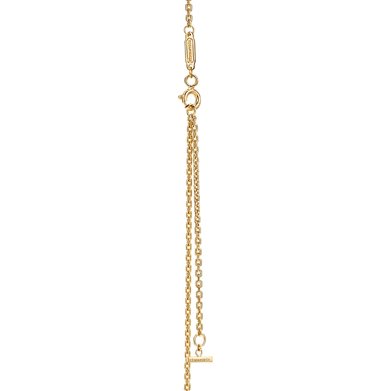 Tiffany T Smile Pendant in Yellow Gold, Large - Alternate shot 1 - Alternate shot 2