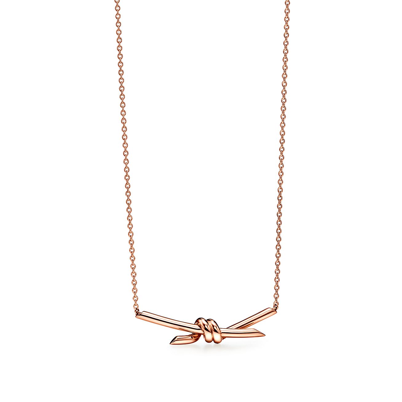 Tiffany Knot Pendant in Rose Gold