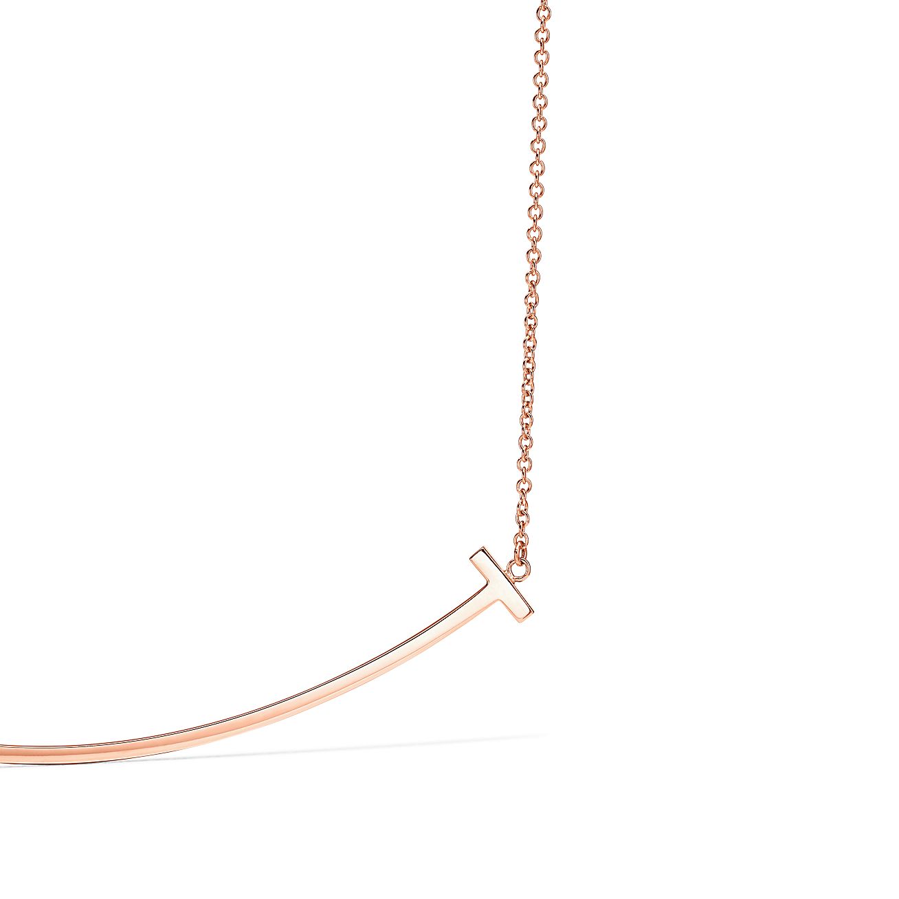 Tiffany T Smile Pendant in Rose Gold, Large - Alternate shot 1