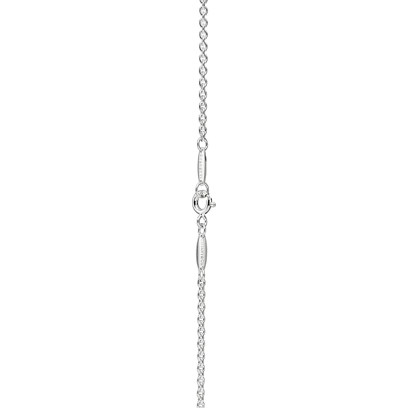 Elsa Peretti® Open Heart Lariat Necklace in Silver with Pearls, 7.5-8 mm - Alternate shot 1 - Alternate shot 2