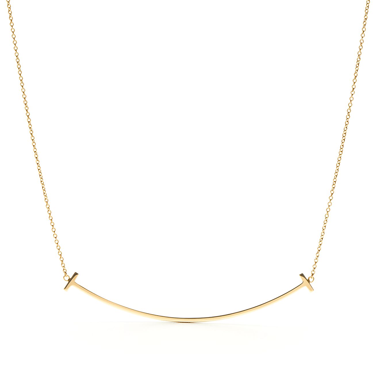 Tiffany T Smile Pendant in Yellow Gold, Large