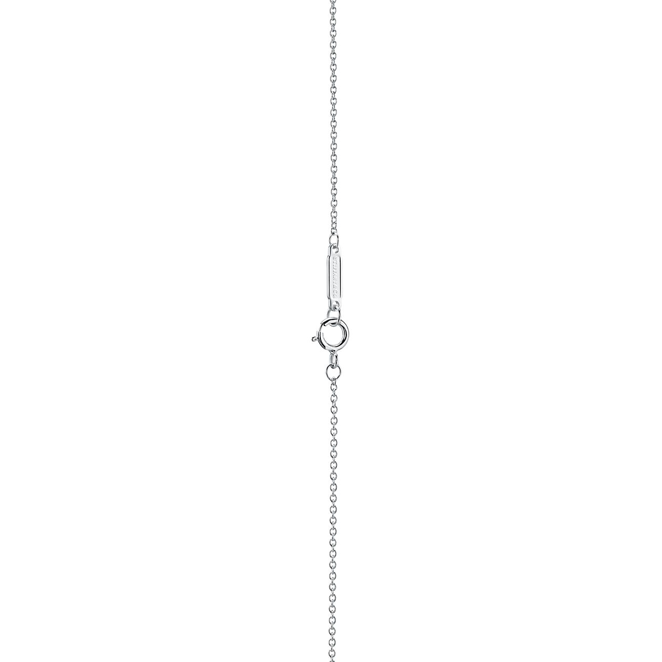 Tiffany T Smile Pendant in White Gold with Diamonds, Small - Alternate shot 1 - Alternate shot 2