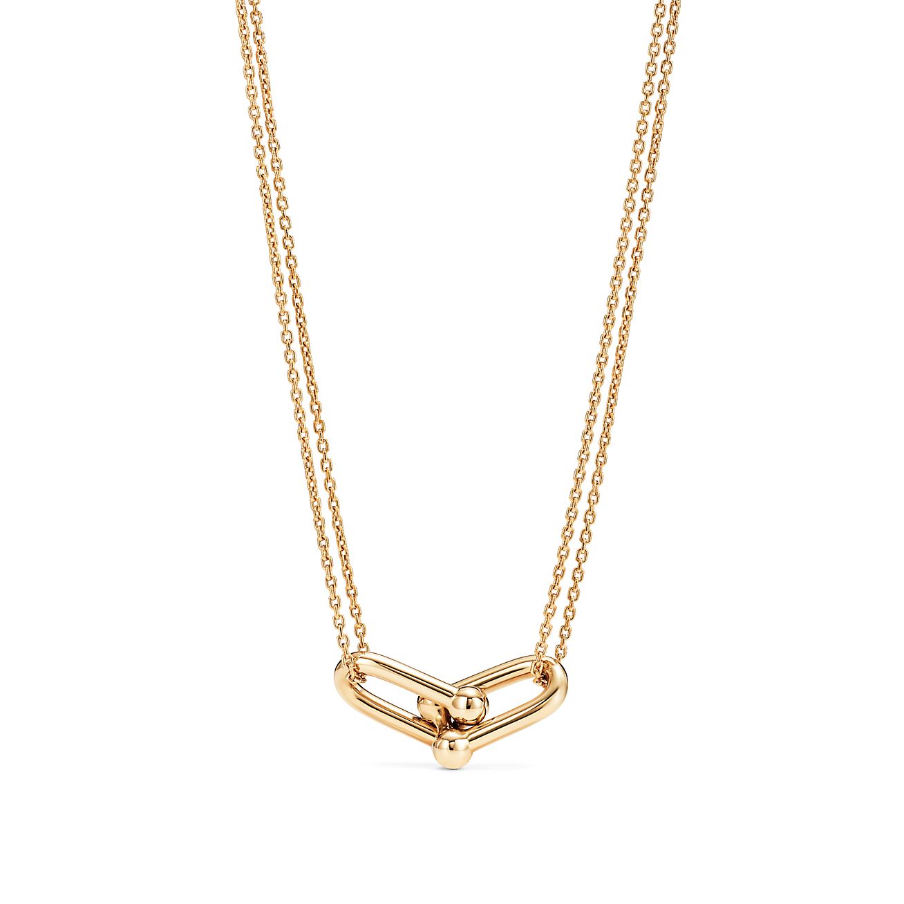 Tiffany HardWear double link pendant in 18k gold.