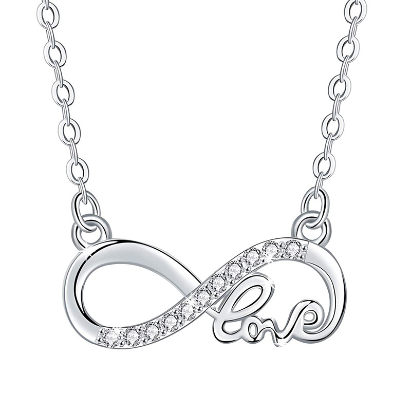 Fashion Figure 8 Diamond Love Necklace