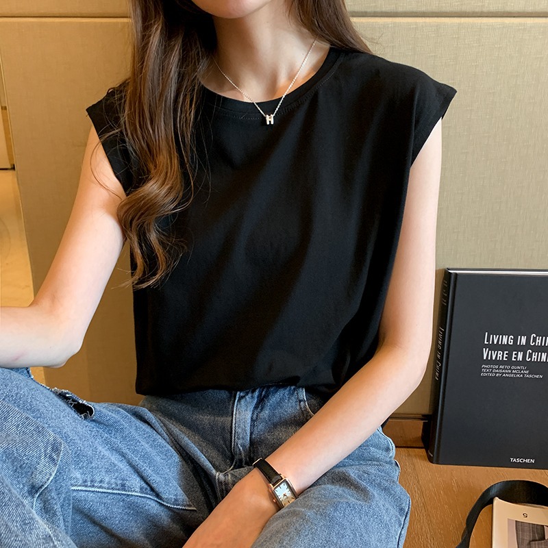 韓系純色簡約夏季無袖T恤（5色）