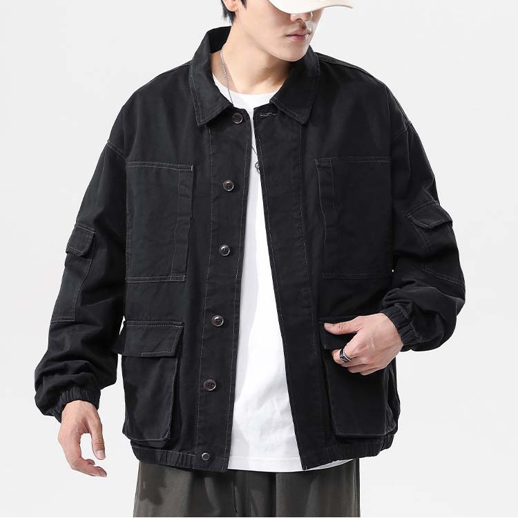 潮流工裝牛仔夾克