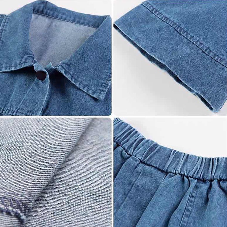 夏季炸街洋氣牛仔外套+短褲兩件套