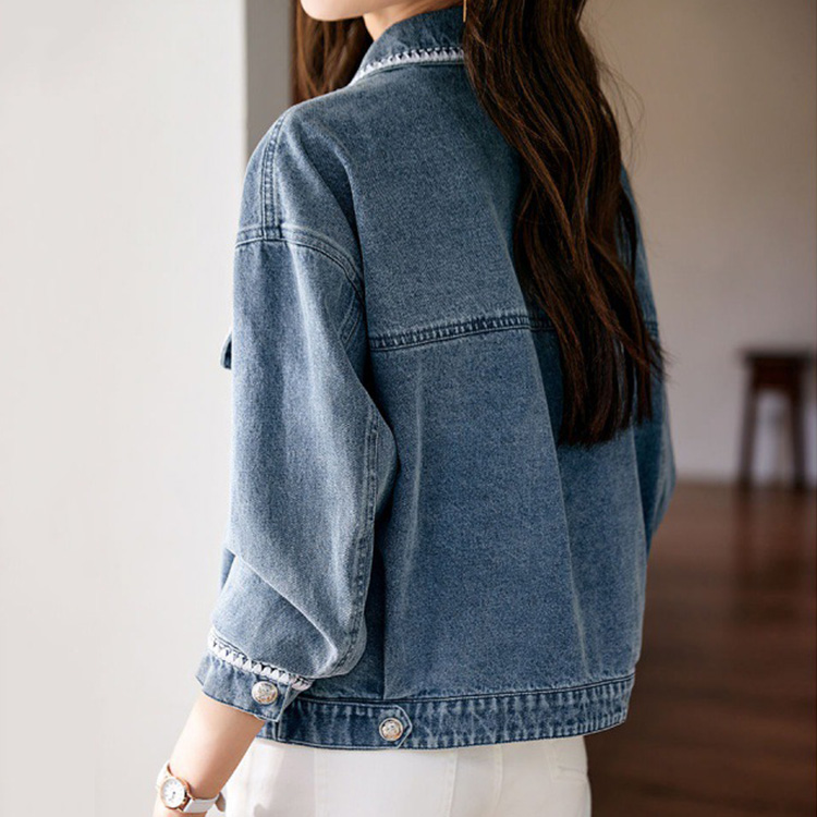 時尚減齡夾克織帶毛須邊休閒百搭上衣