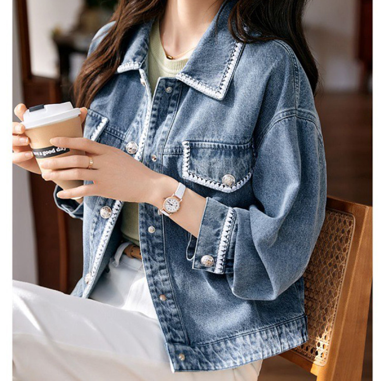 時尚減齡夾克織帶毛須邊休閒百搭上衣