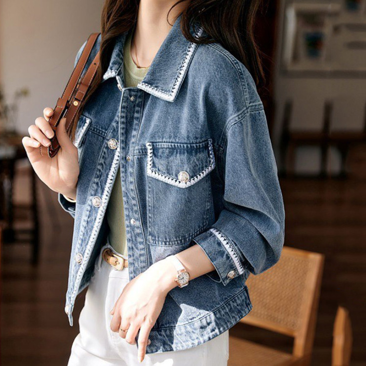 時尚減齡夾克織帶毛須邊休閒百搭上衣