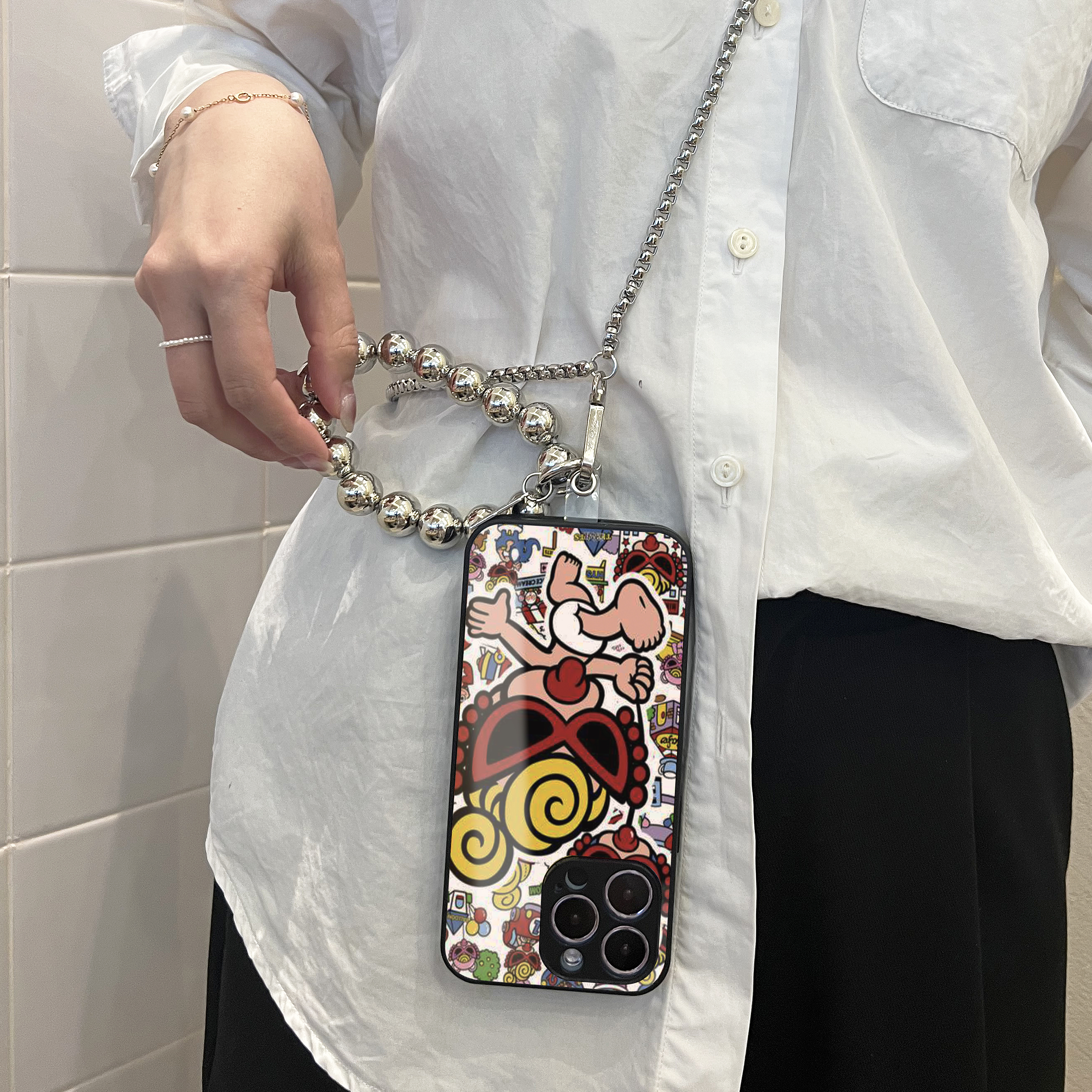 Hysteriamini チェーンショルダー付きiPhoneケース 826-1-15