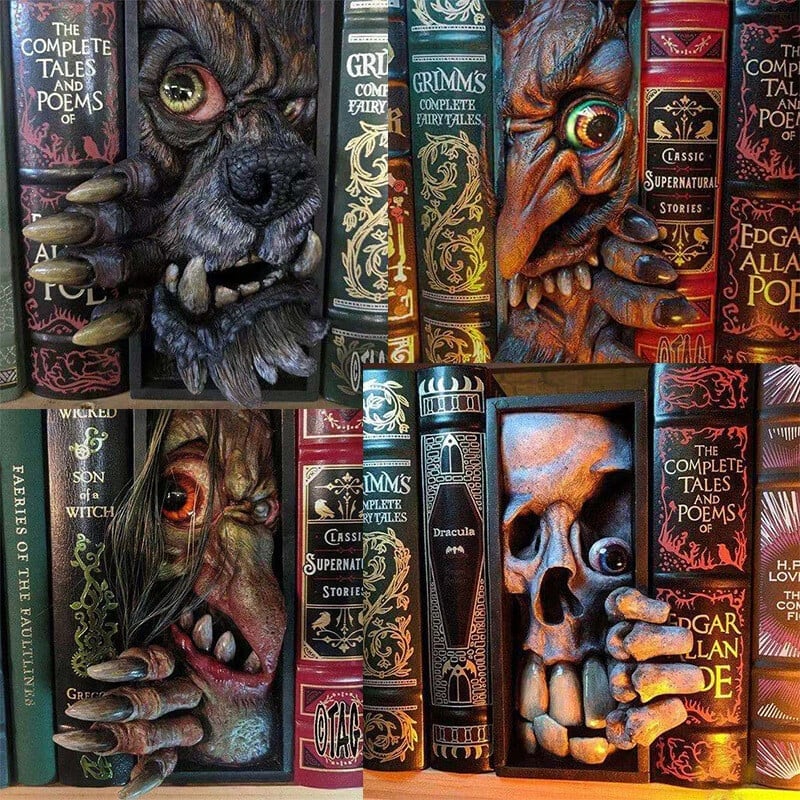 Resin Sculptures Monster Bookshelf Ornaments