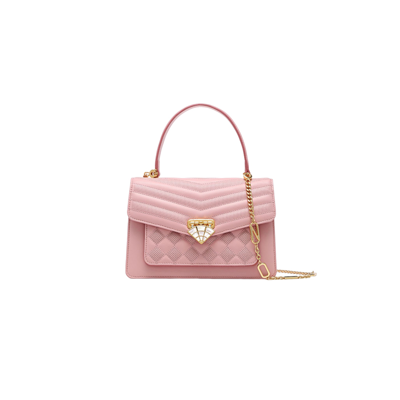Lady Pink Flap Leather Bag