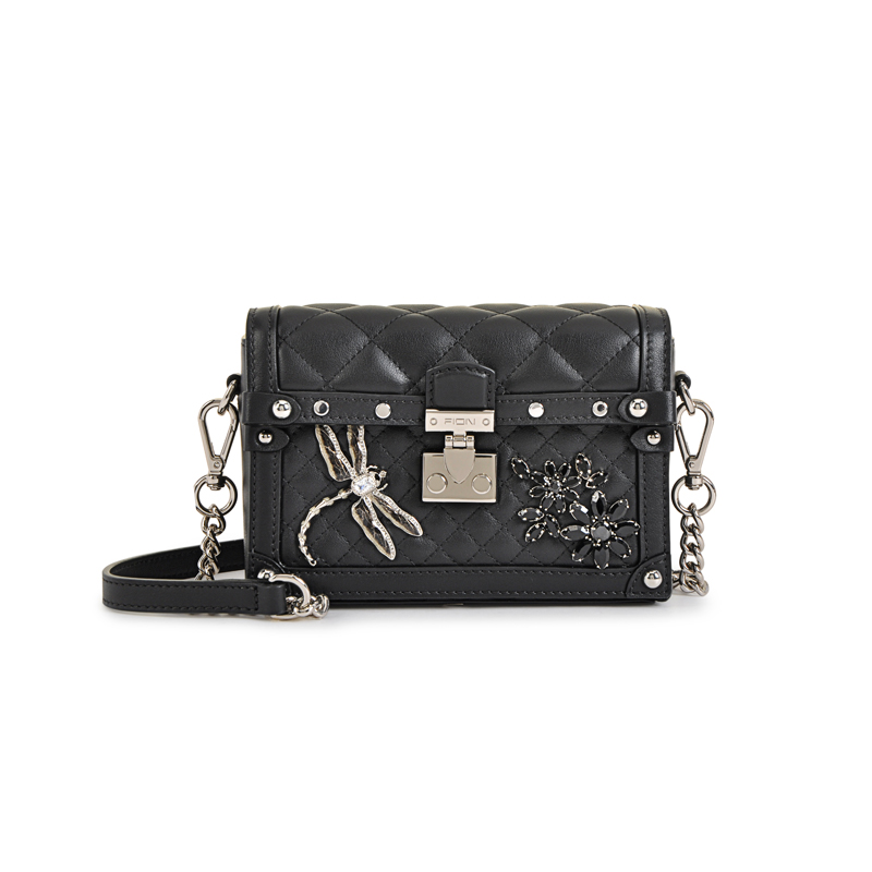 Dragonfly Decoration Leather Flap Bag