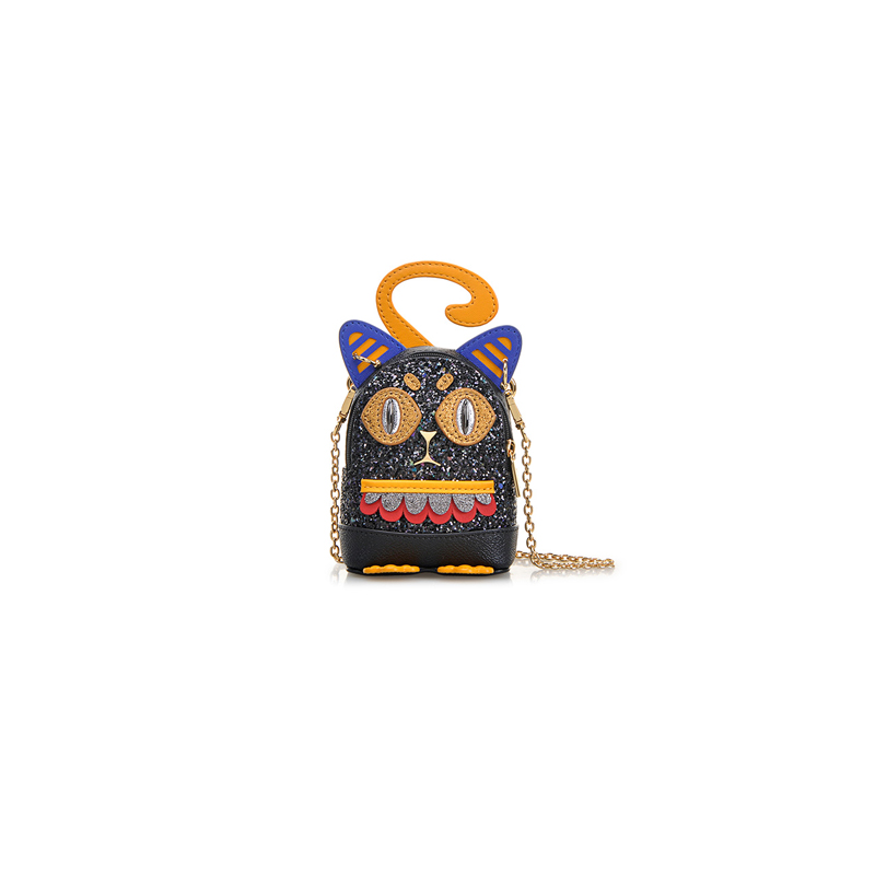 Little Mons Jacquard with Leather Backpack Teen